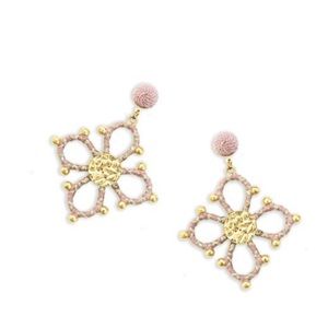 Myra Brand Celtic Cross Statement Gold Earrings